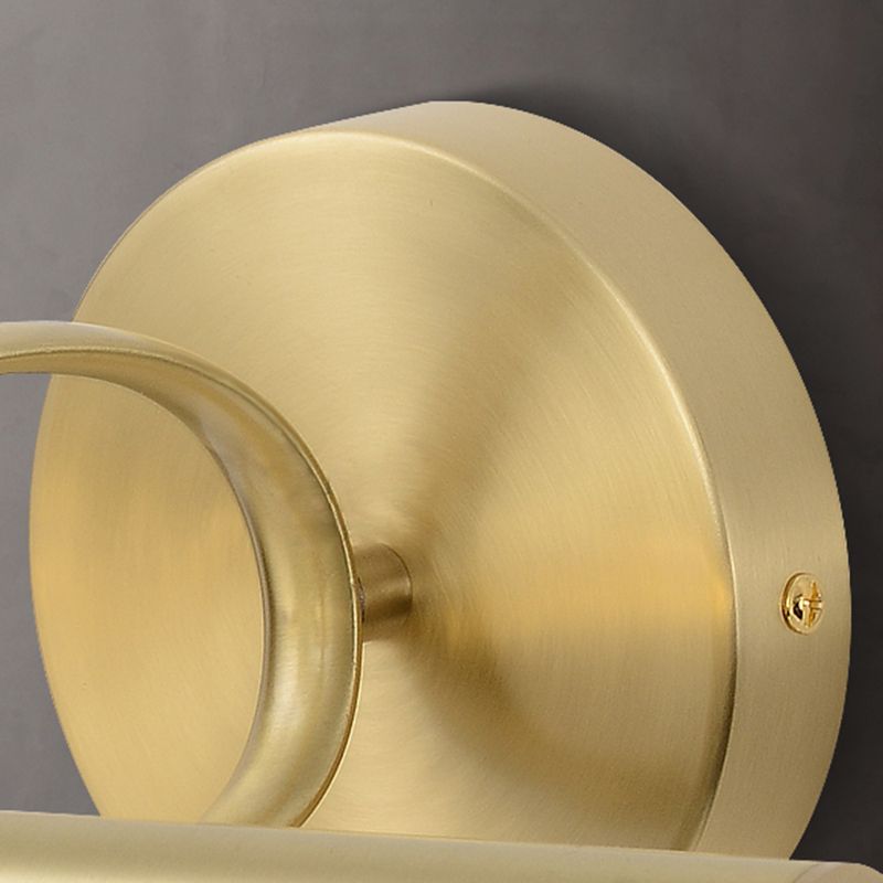 Linear Shade Modern Style Wall Sconce Metal 1 Light Sconces in Brass Finish