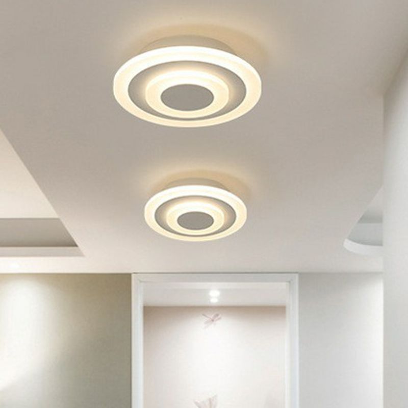 Lámpara de techo empotrada LED de estilo moderno acrílico con luz empotrada de pasillo geométrico