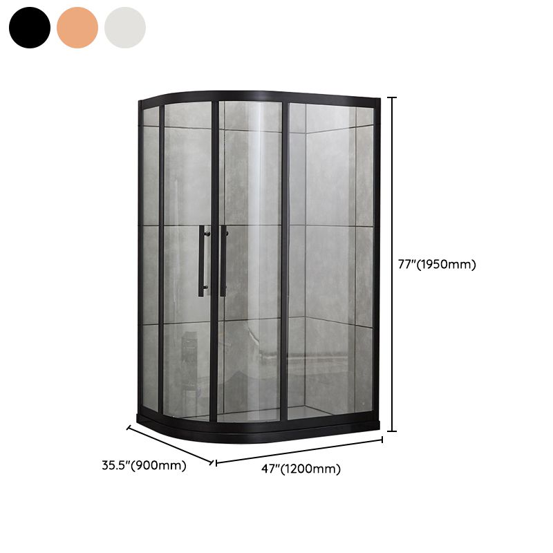 Transparent Shower Bath Door Double Sliding Tempered Shower Doors