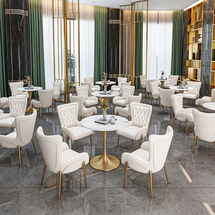 Glam Style 1/2/3/4/5 Pieces Dining Set Stone Top Dining Furniture Set for Living Room