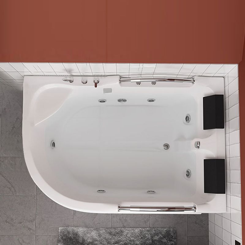 Free Form White Bathtub Bathroom Back to Wall Modern Bath Tub