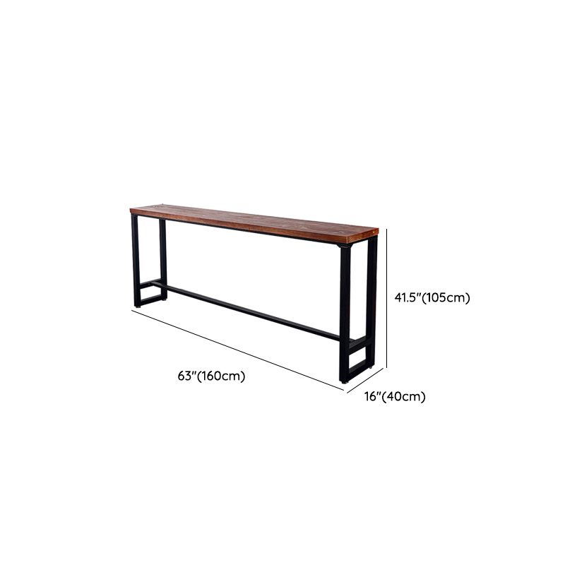 Modern Bar-Height Table Solid Wood Top Bistro Table for Patio Use