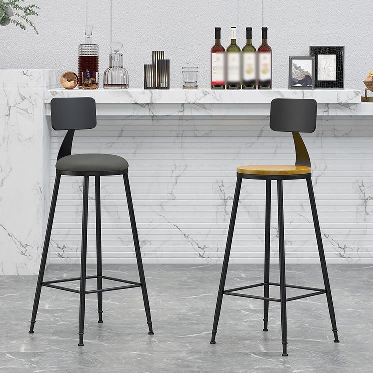 Industrial Style Bar-stool Metal Legs Counter Stool for Kitchen Bar