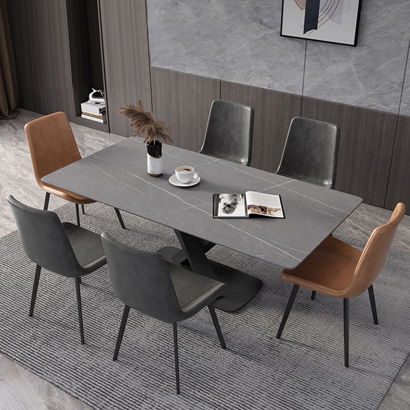 Modern Style 1/4/5/6/7 Pieces Dining Chairs Set Rectangle Stone Furniture for Home