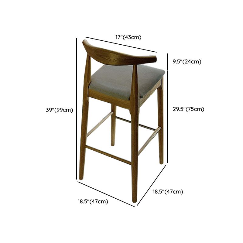 Natural Counter Height Pub Set 1/2/3 Pcs Solid Wood Bar Table and Upholstered Stools