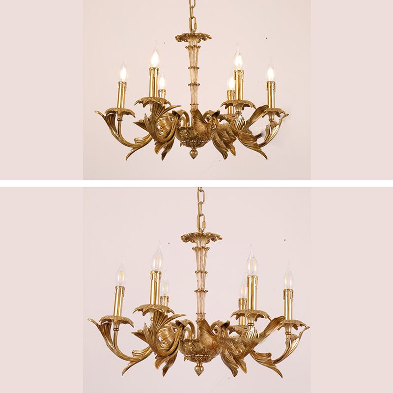 Candelabra Metal Chandelier Light Fixtures Antique Living Room Suspended Lighting Fixture