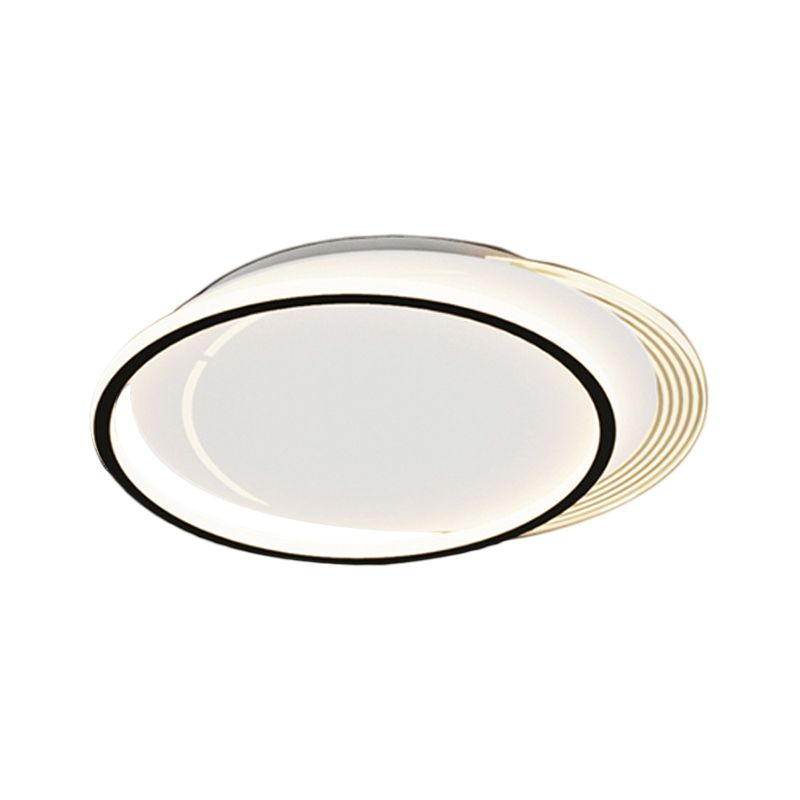 Metallic Circle Flush Mount Minimalism LED Nero - Bianco Soffsh Flush in Warm / White Light per Bedroom