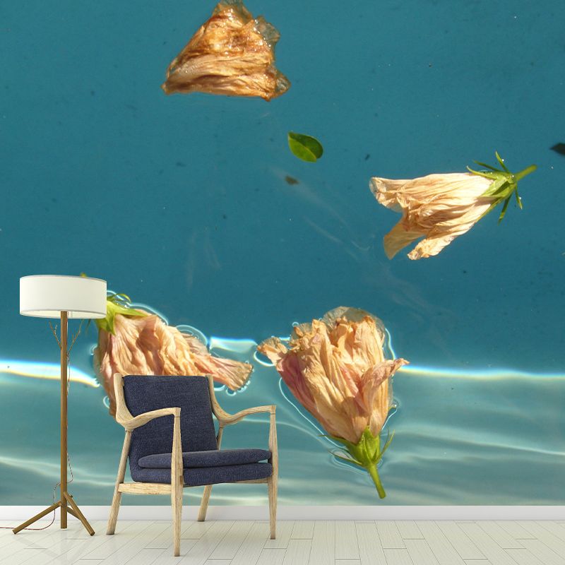 Flower Photography Mural Wallpaper Environment Friendly Indoor Wall Mural