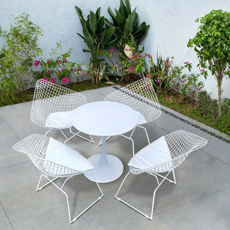 Rust Resistant Metal Side Chair Upholstered No Natural Variation Dining Side Chair