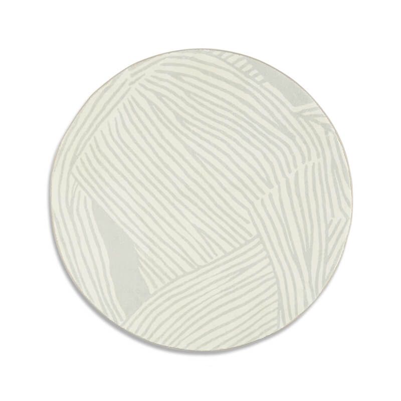 Modern Stripe Pattern Rug Grey Polyester Area Rug Non-Slip Backing Area Carpet for Home Decor