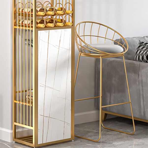 Glam Rectangle Bar Set 1/2 Pieces Self-Storing Leaf Pub Table with Upholstered Stool