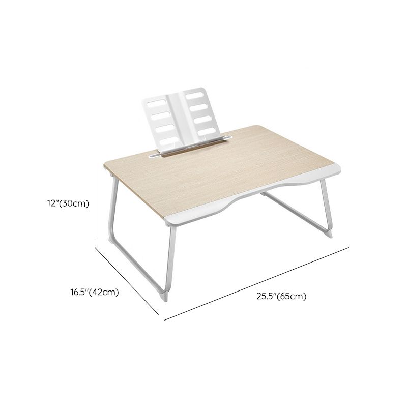 Contemporary Folding Writing Desk Curved Sled Office Desk with Metal Legs