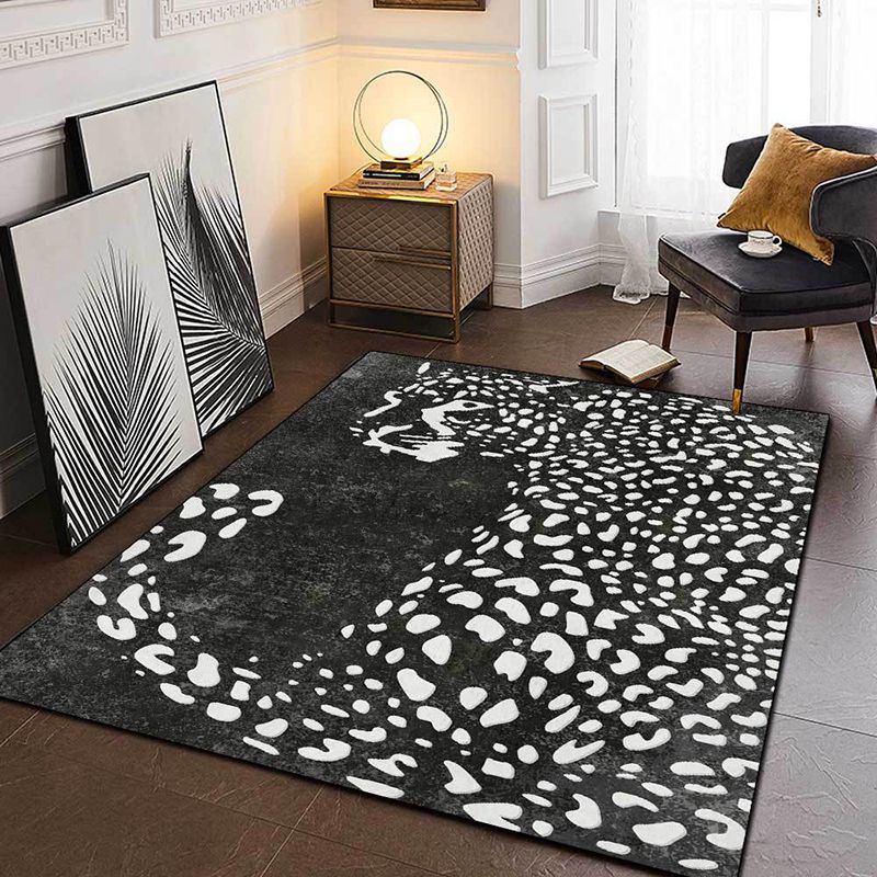 Color Mixed Home Decoration Carpet Bionic Animals Texture Printed Area Rug Polyester with Non-Slip Backing Rug