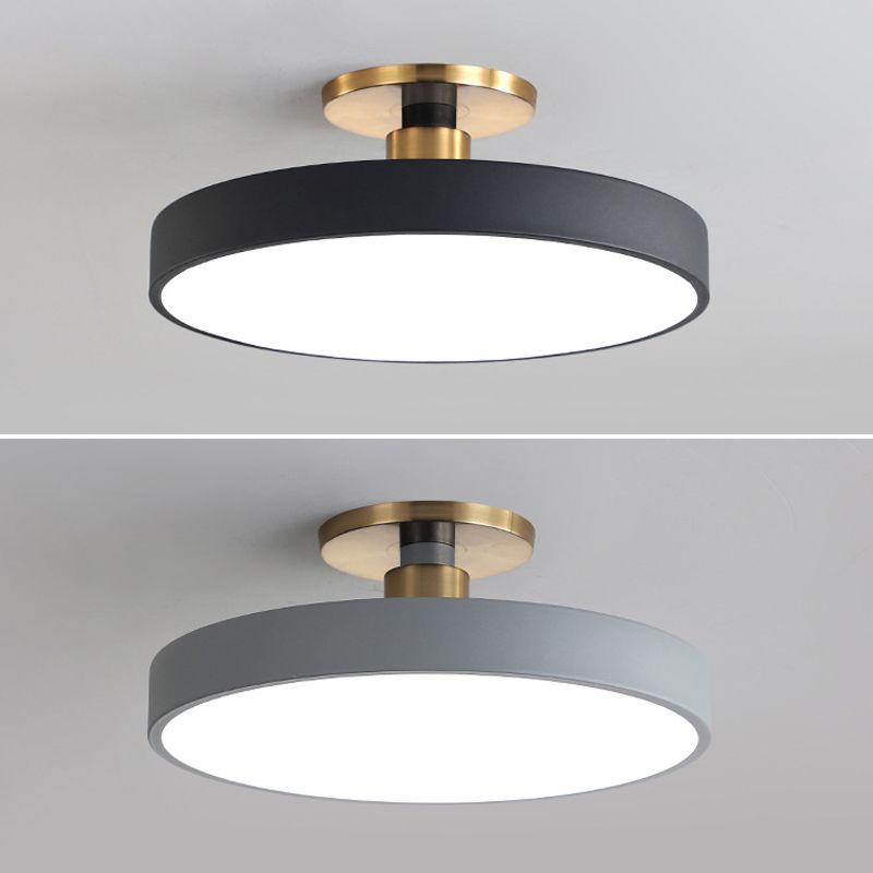 Circular Ring Acrylic Semi Flush Mount Lighting Modern LED Semi Flush Ceiling Light Fixture