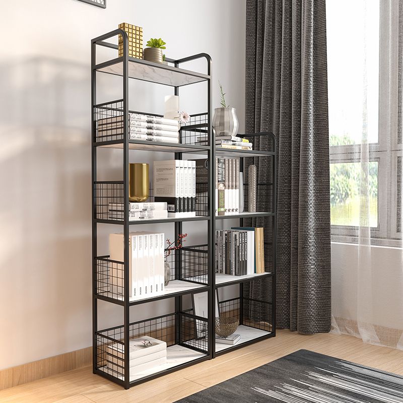 Open Back Bookshelf Scandinavian Rectangle Standard Bookcase