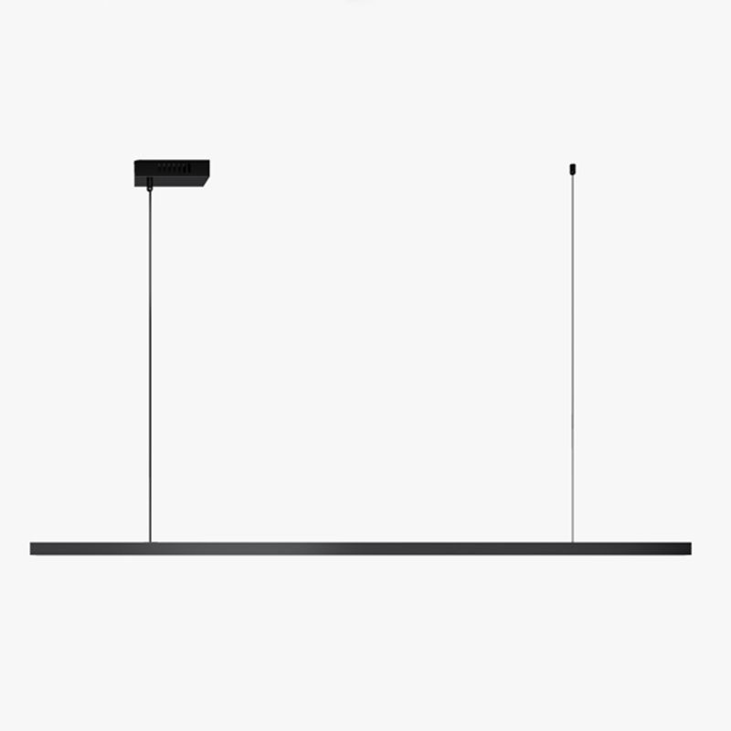 Lumo moderno a sospensione per lampadario lineare dell'isola della cucina Luce sospesa in nero