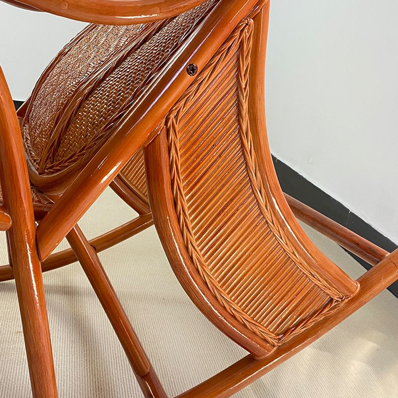 Traditional Wicker Rocking Chair in Borwn Rocker Chair for Living Room
