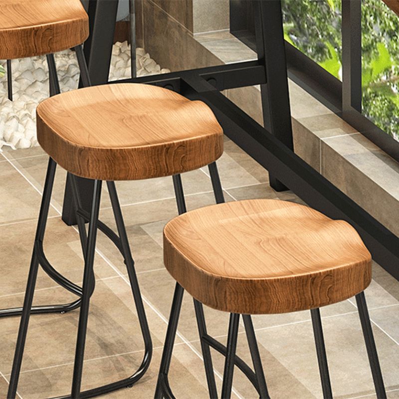 Wood Dining Stool Contemporary Bar Stools in Black and Brown