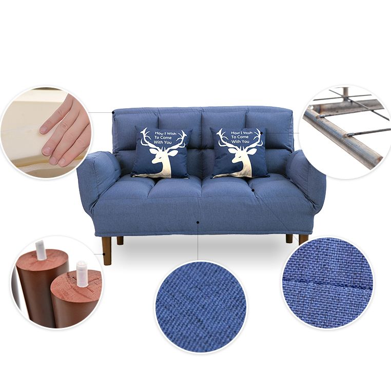 Contemporary Upholstered Chaise Lounge Recessed Arms Chaise Lounge