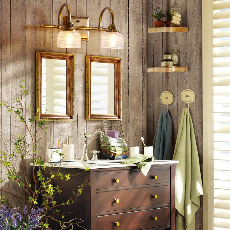 Traditionelle Einfachheit Schüssel Waschtischleuchten Glaswandhalterung Leuchte für Badezimmer