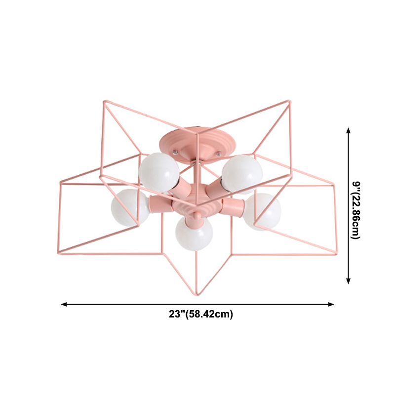 Five Stars Luminaires semi-encastrés Plafonniers semi-encastrés Contemporains en métal 5 lumières