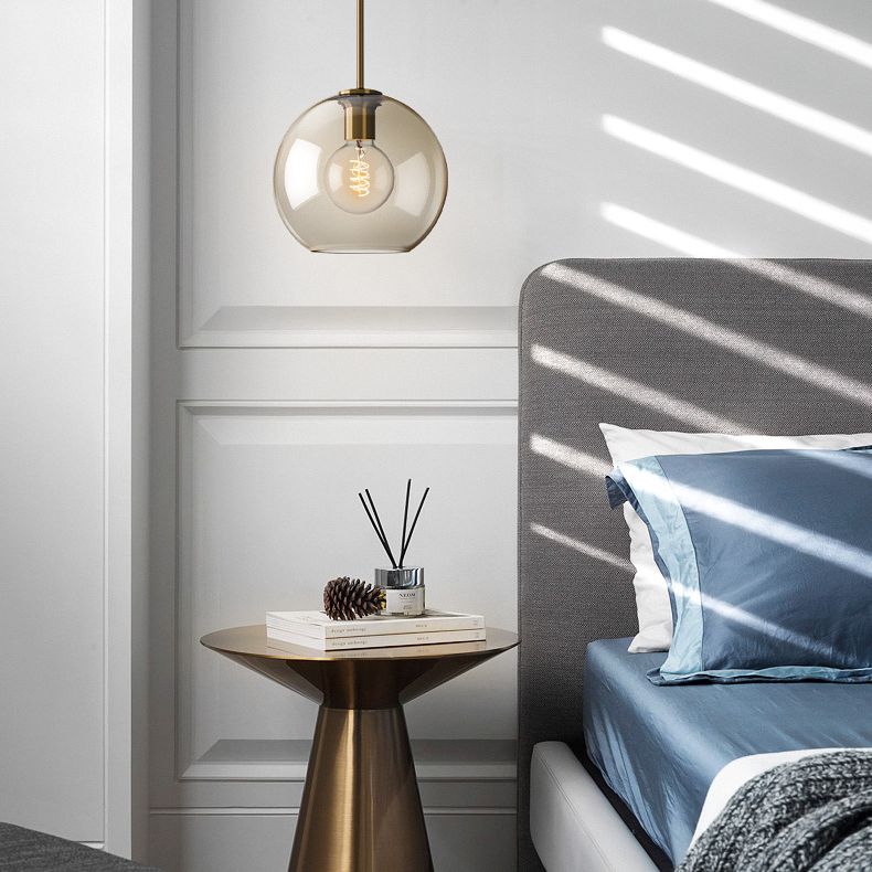 1 pendentif suspendu léger Style industriel en verre transparent plafond