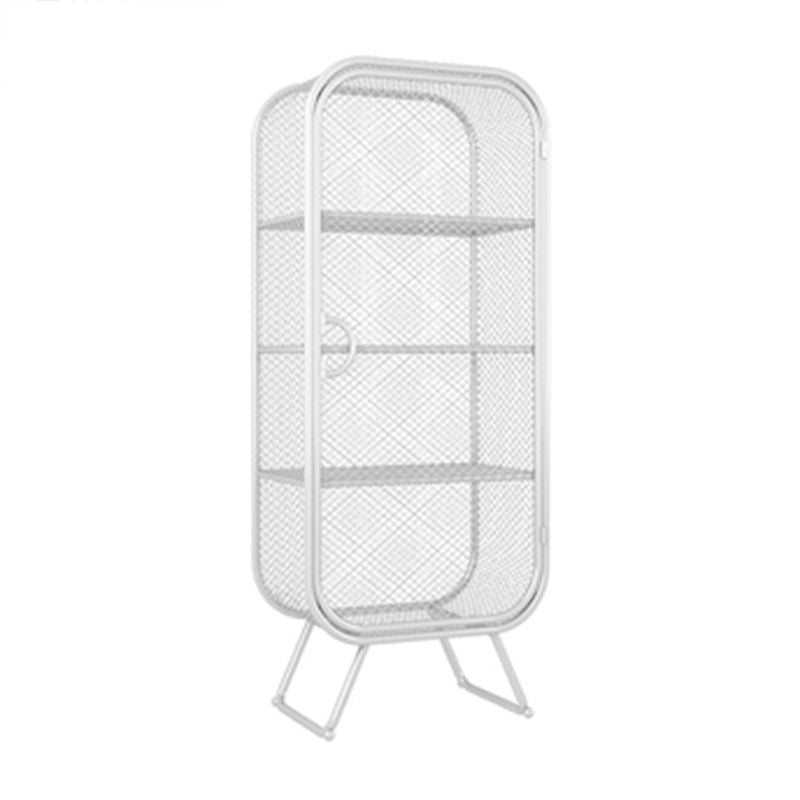 Scandinavian Vertical Standard Bookcase Iron Bookcase with Door