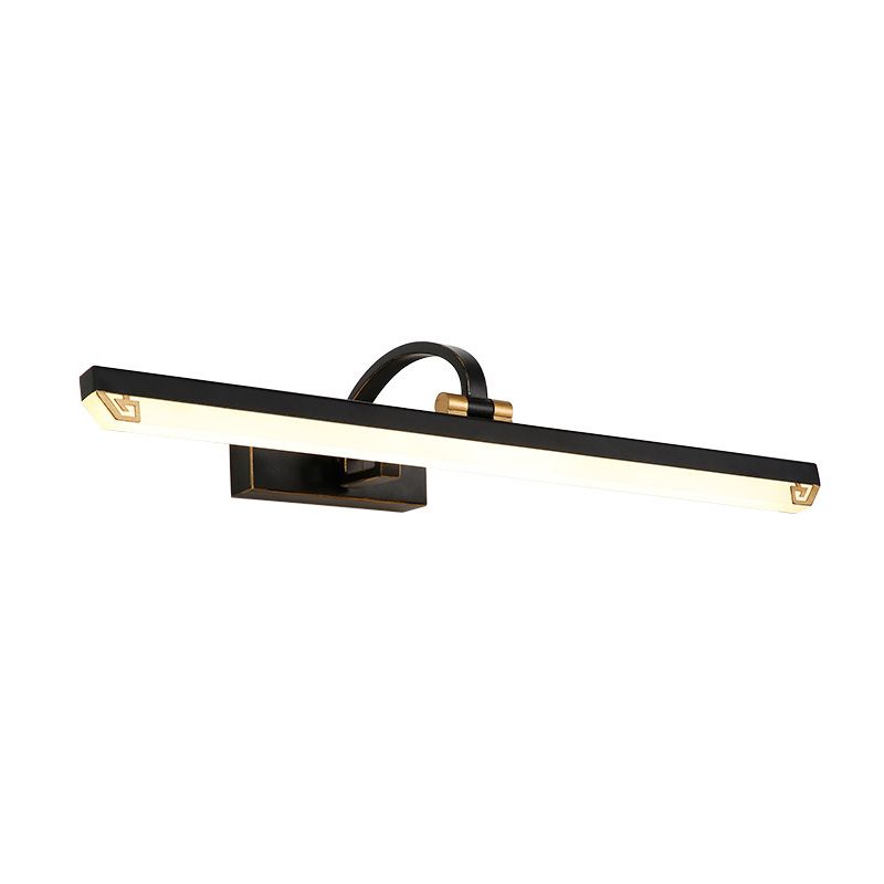 Vintage Simplicity Rectangle Vanity Light Fixture Acrylic Wall Lighting Fixtures for Bathroom