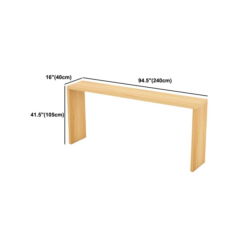 Modern Rectangle Solid Wood Bar Table Set 1/5/9 Pieces Counter Table with Backless Stools