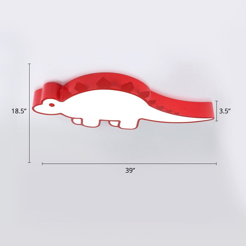 Cartoon Dinosaurier Flushmount Deckenlampe Metall Kinderzimmer LED Unterputz-Leuchte