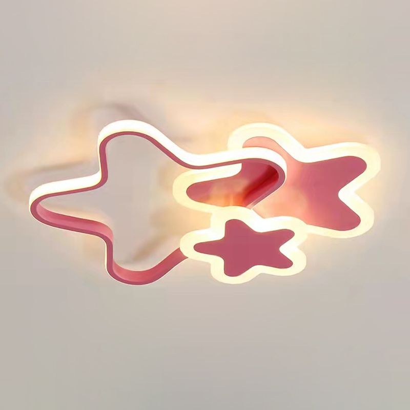 Modern Star Shape Ceiling Mount Light Fixture 3 Lights Ceiling Mounted Light