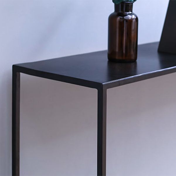 31.5-inch Tall Modern Console Table Iron Accent Table with 1 Shelf