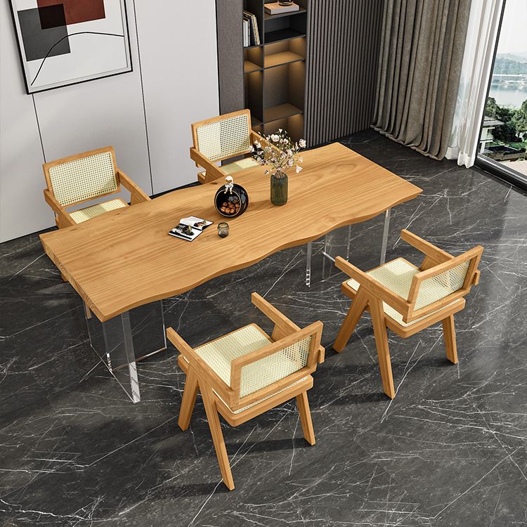 Modern 1/2/5 Pieces Dining Set Rectangle Pine Wood Dining Table for Dining Room Kitchen