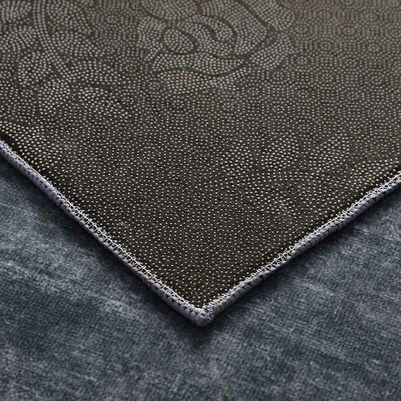 Green Modern Area Carpet Polyester Color Block Rug Stain Resistant Area Rug for Home Decor