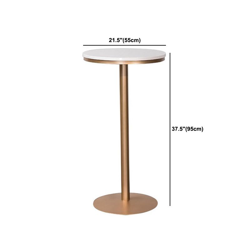 Stone Bar Dining Table Glam Style Bar Table for Milk Tea Shop Cafe
