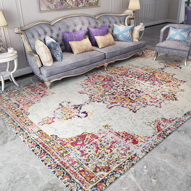 Shabby chic abstract tapijt Meerkleurig polyster binnentapijt Antislip achterkant Wasbaar tapijt voor decoratie