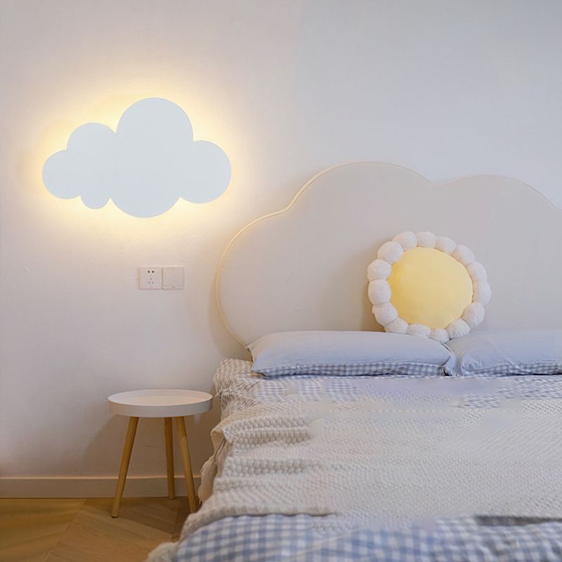 Modernist Wall Sconce Cloud Wall Light Fixture in White for Bedroom