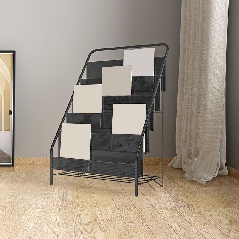 Glam Shelf Bookcase Closed Back Metal Book Shelf for Study Room