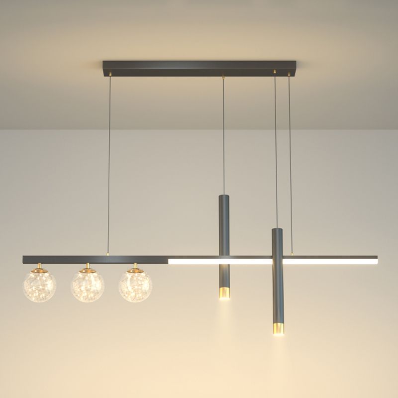 Modern Pendant Chandelier Geometric Island Lighting Fixtures Metal Chandelier for Dining Room