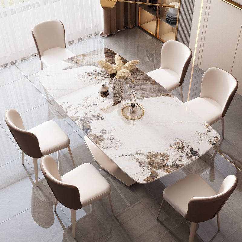 Glam 1/2/5/6/7 Pieces Dining Room Set Sintered Stone Dining Table
