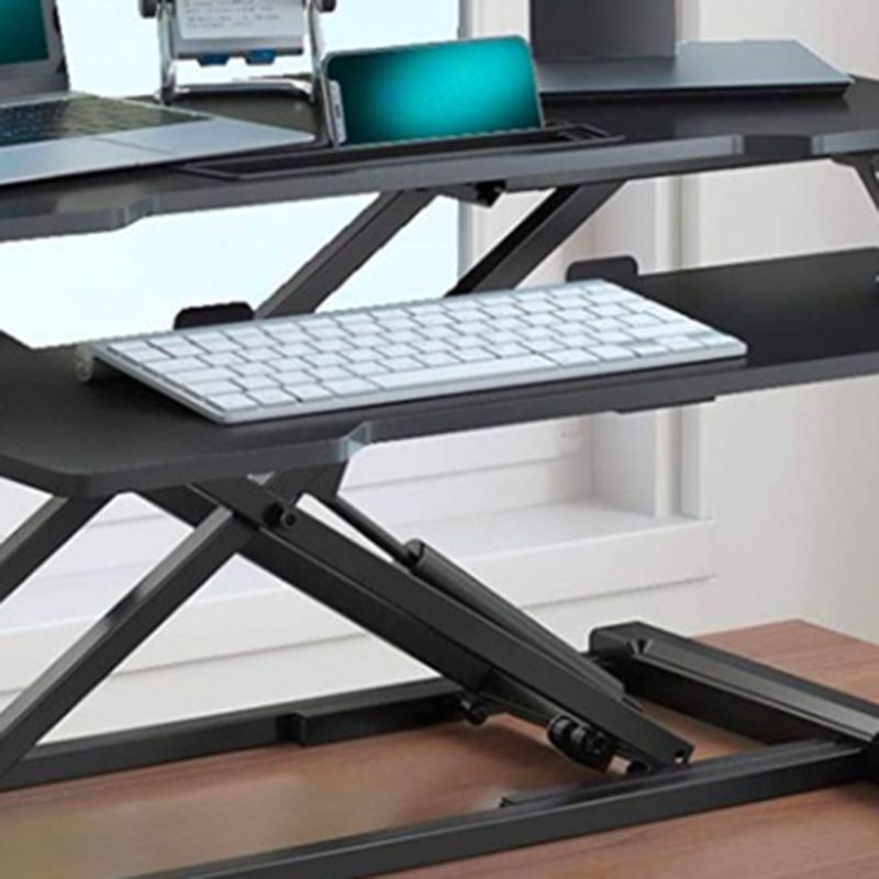 Folding Rectangular Shaped Office Laptop Table Wood in Black/White/Grey