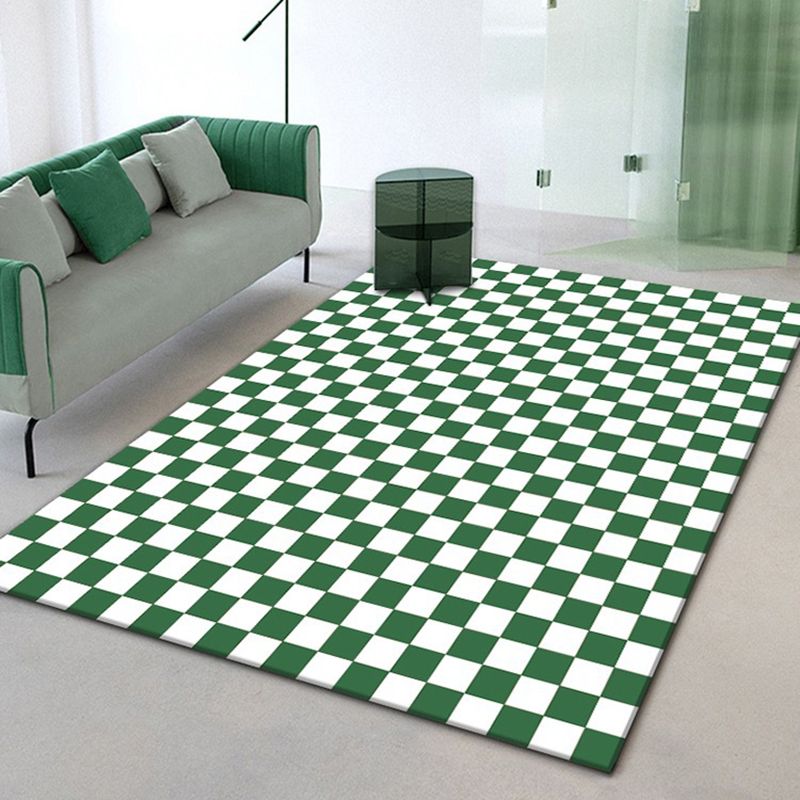 Lattice Rug Rectangle Synthetic Modern Washable Rug for Home Decor