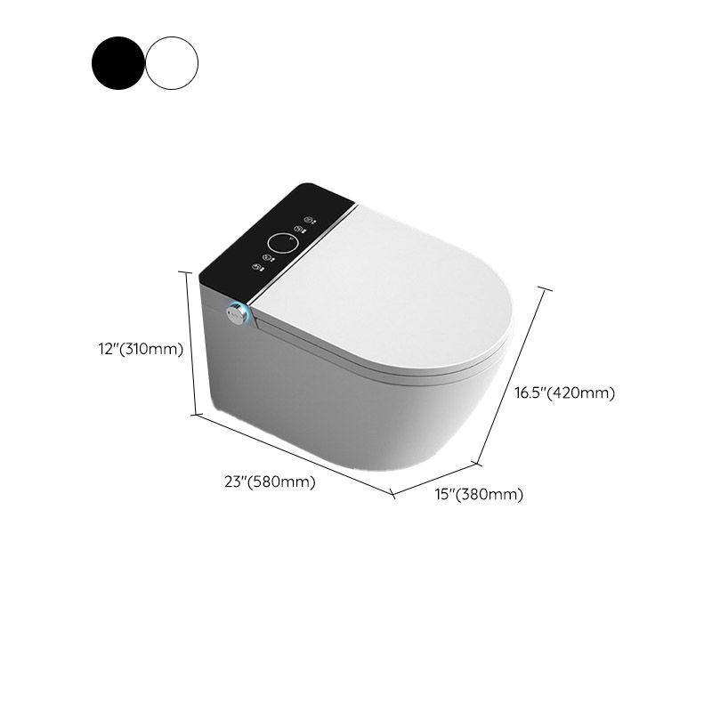 Modern Heated Seat Toilet ABS Wall Mount Flush Toilet for Home Use