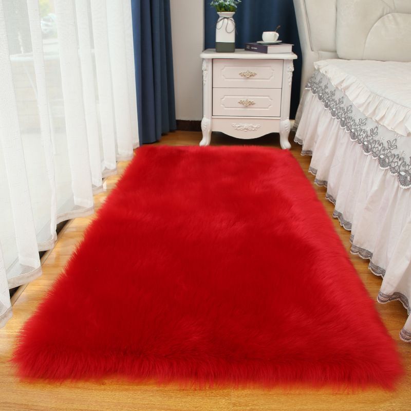 Minimalistisch vaste kleur tapijt Modern polyester tapijt wasbaar wastidee shag tapijt voor slaapkamer