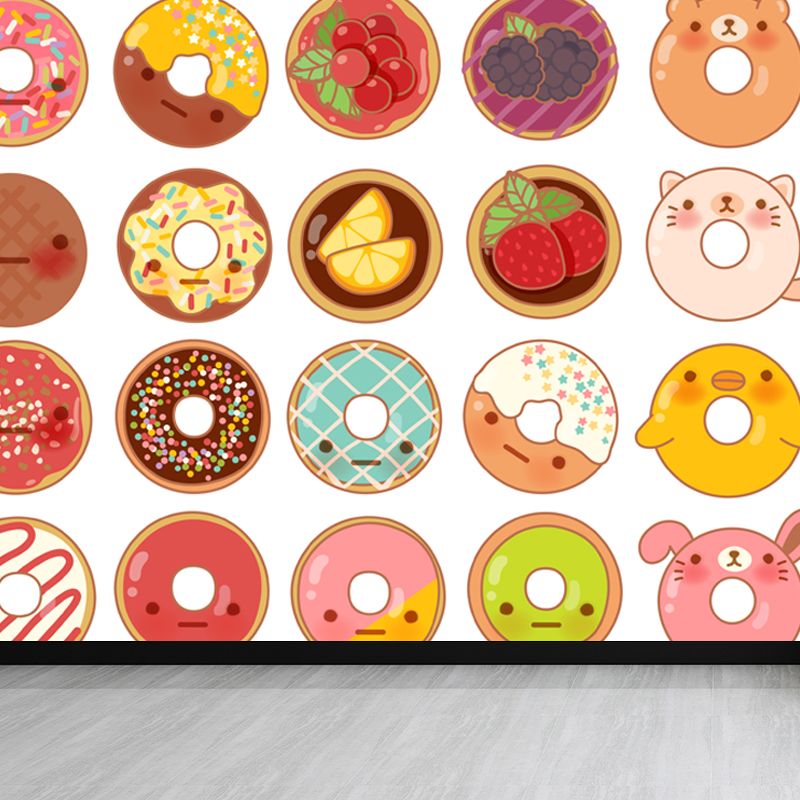 Delicious Foods Wall Paper Mural for Childrens Bedroom, Multi-Color, Made to Measure