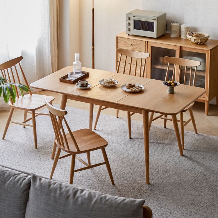 Modern Style Rectangle Extendable Wood Dining Table, 47.2" x 31.5" x 29.5"