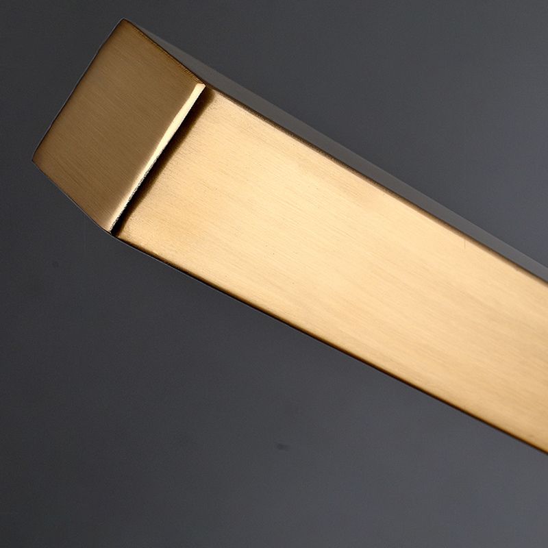 Linear Island Lighting Fixtures Contemporary Metal Island Ceiling Light for Dining Room