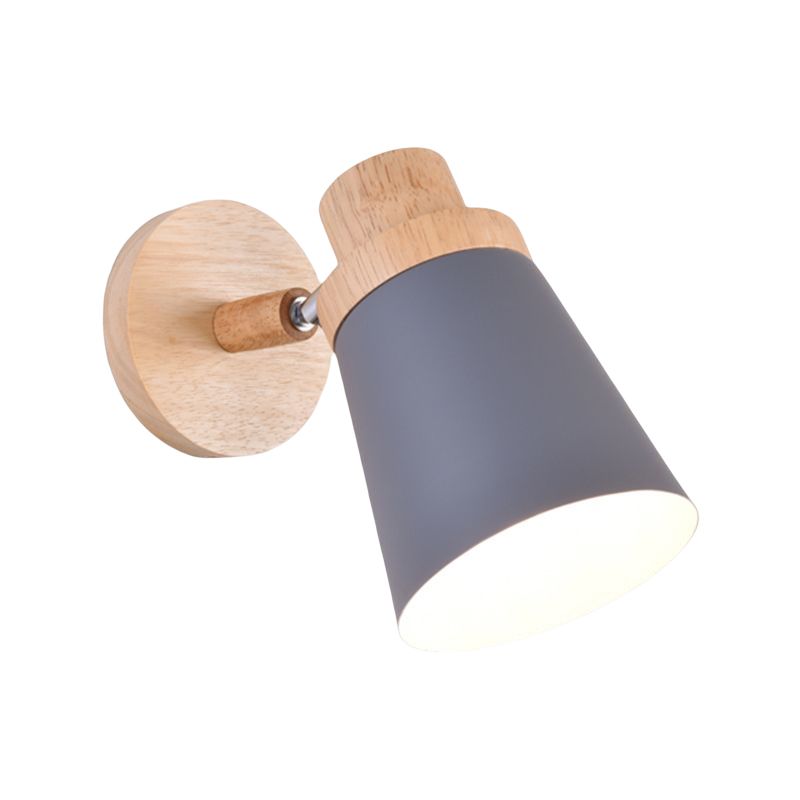 1-Light Tapered Wall Light Sconce Modern Style Metal Wall Mounted Lights