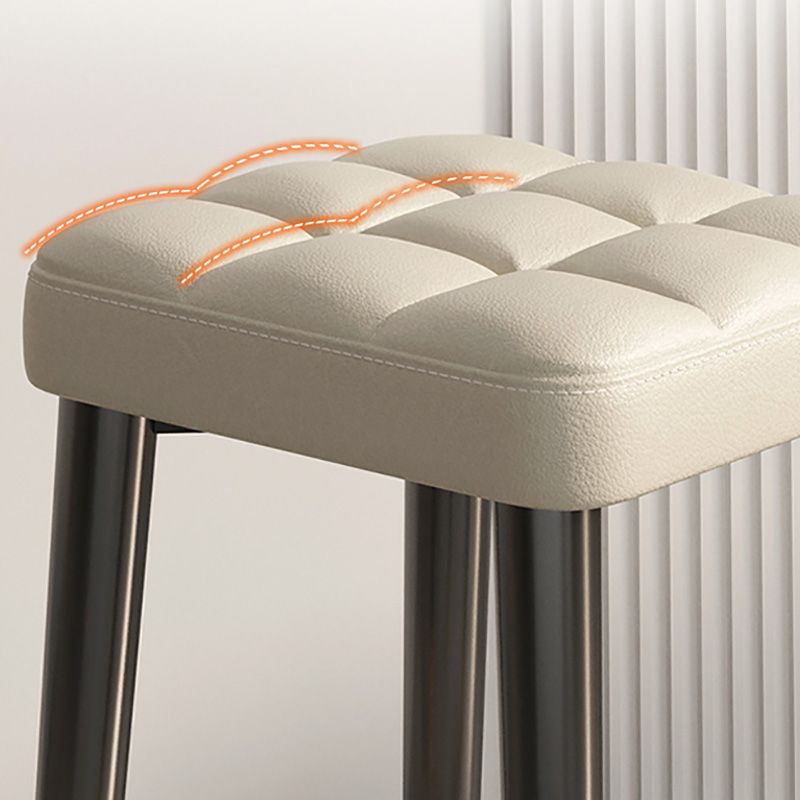 Water Resistant Ottoman Square Metal Frame Fabric Tufted Standard