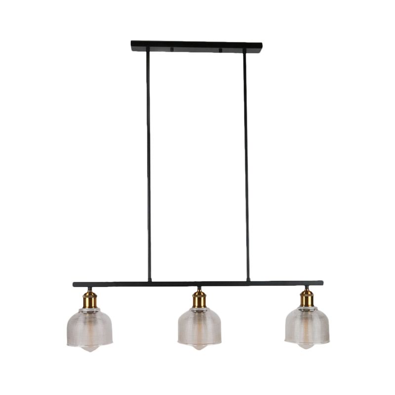 Illuminazione a ciondolo a 3 luci nere industriale rosso/giallo/blu lampada isola di isola